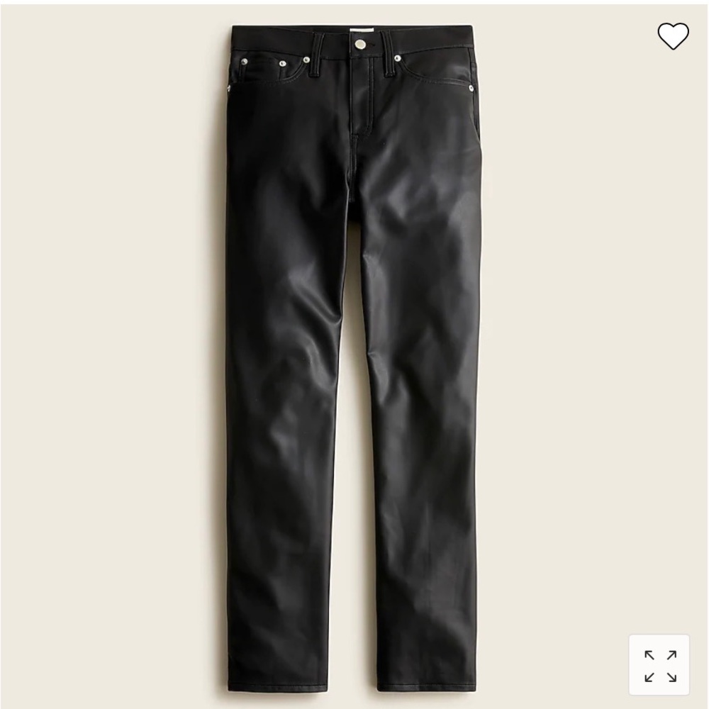 High-rise ‘90s classic straight vegan leather pant